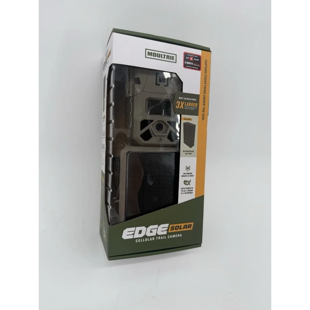 Moultrie Edge Solar Cellular Trail Camera Rechargeable‎ Battery 40MP OPEN BOX